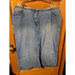 Villager Sport Liz Claiborne Jean Skirt Size 20W Denim Blue Modest Womens